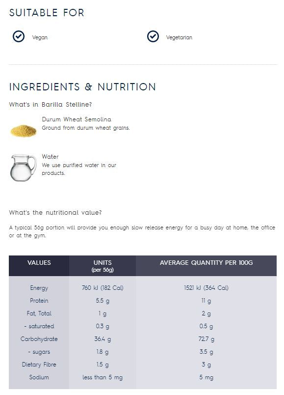 Barilla - Pasta Stelline | Harris Farm Online
