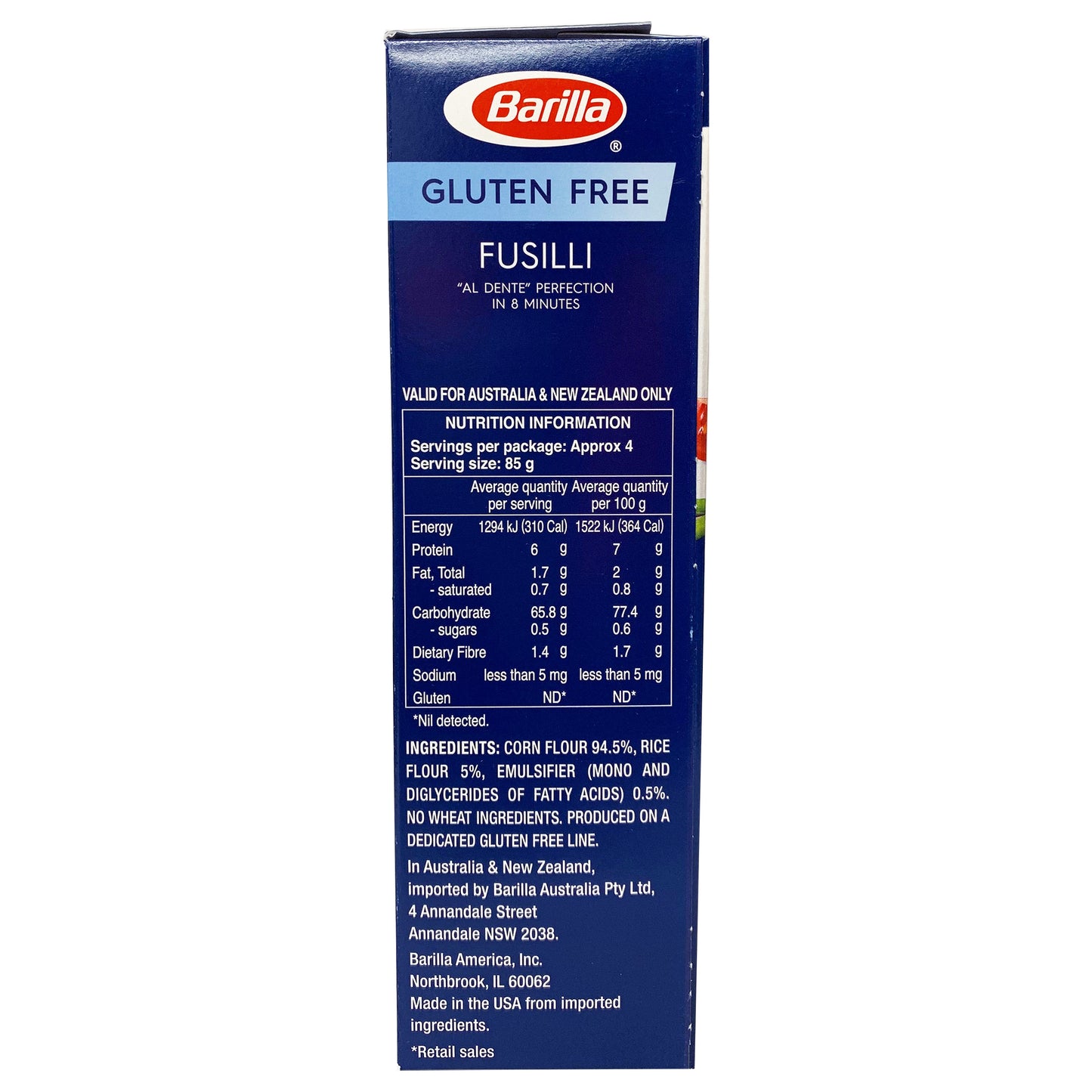 Barilla - Pasta Gluten Free - Fusilli (340g)