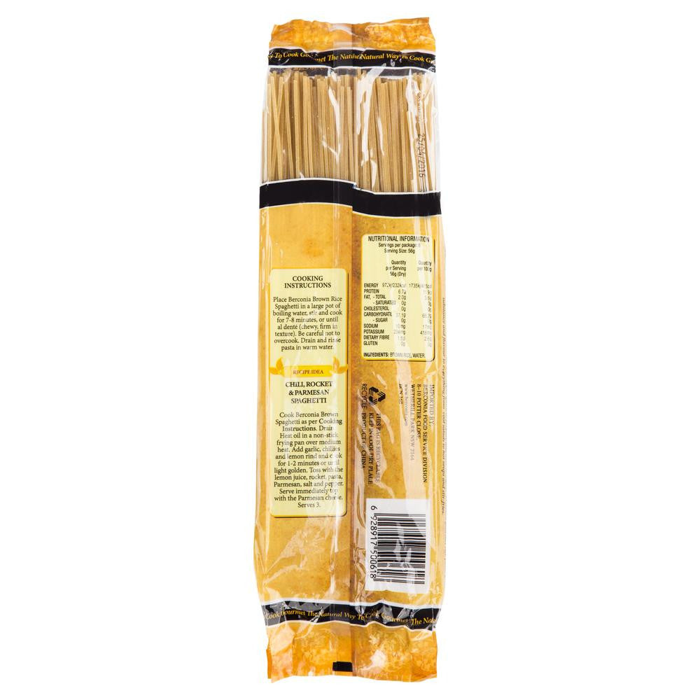 Berconia Brown Rice Spaghetti No3 350g , Grocery-Pasta - HFM, Harris Farm Markets
 - 2