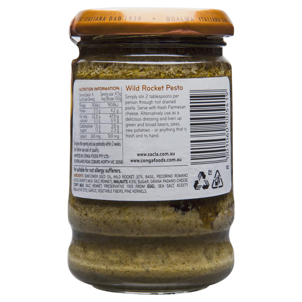 Sacla Pesto Wild Rocket 190g , Grocery-Pasta - HFM, Harris Farm Markets
 - 2