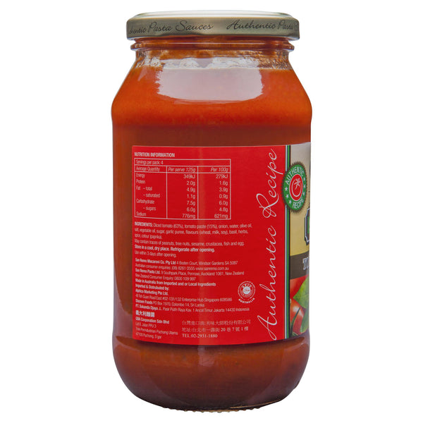 San Remo Pasta Sauce Tomato & Basil 500g , Grocery-Pasta - HFM, Harris Farm Markets
 - 2