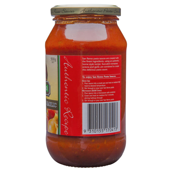 San Remo Pasta Sauce Onion & Garlic 500g , Grocery-Pasta - HFM, Harris Farm Markets
 - 3