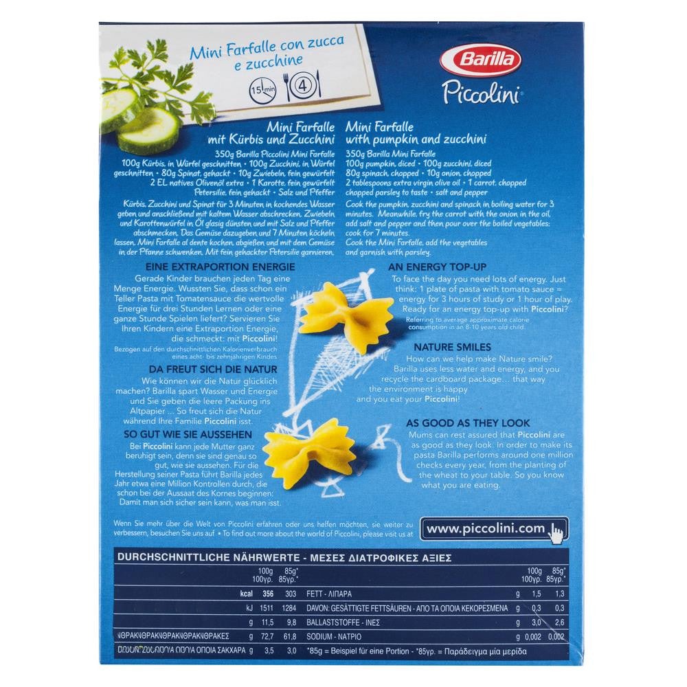 Barilla Piccolini Mini Farfalle 500g , Grocery-Pasta - HFM, Harris Farm Markets
 - 2