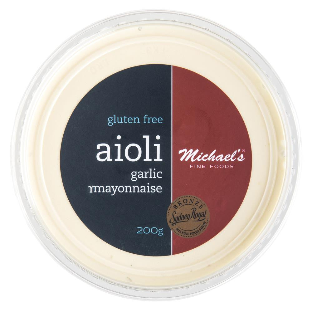 Michaels Fine Foods Aioli Garlic Mayonnaise 200g , Frdg1-Antipasti - HFM, Harris Farm Markets
 - 1