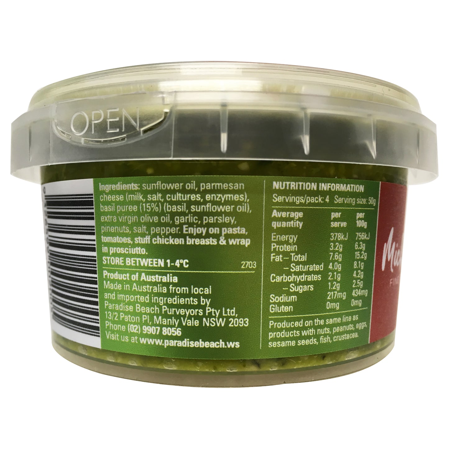 Michaels Fine Foods Basil Pesto 200g