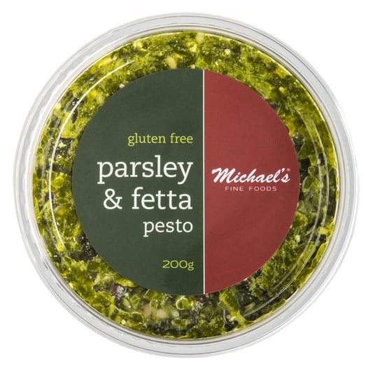 Michaels Fine Foods Parsley Fetta Pesto 200g , Frdg1-Antipasti - HFM, Harris Farm Markets
 - 1