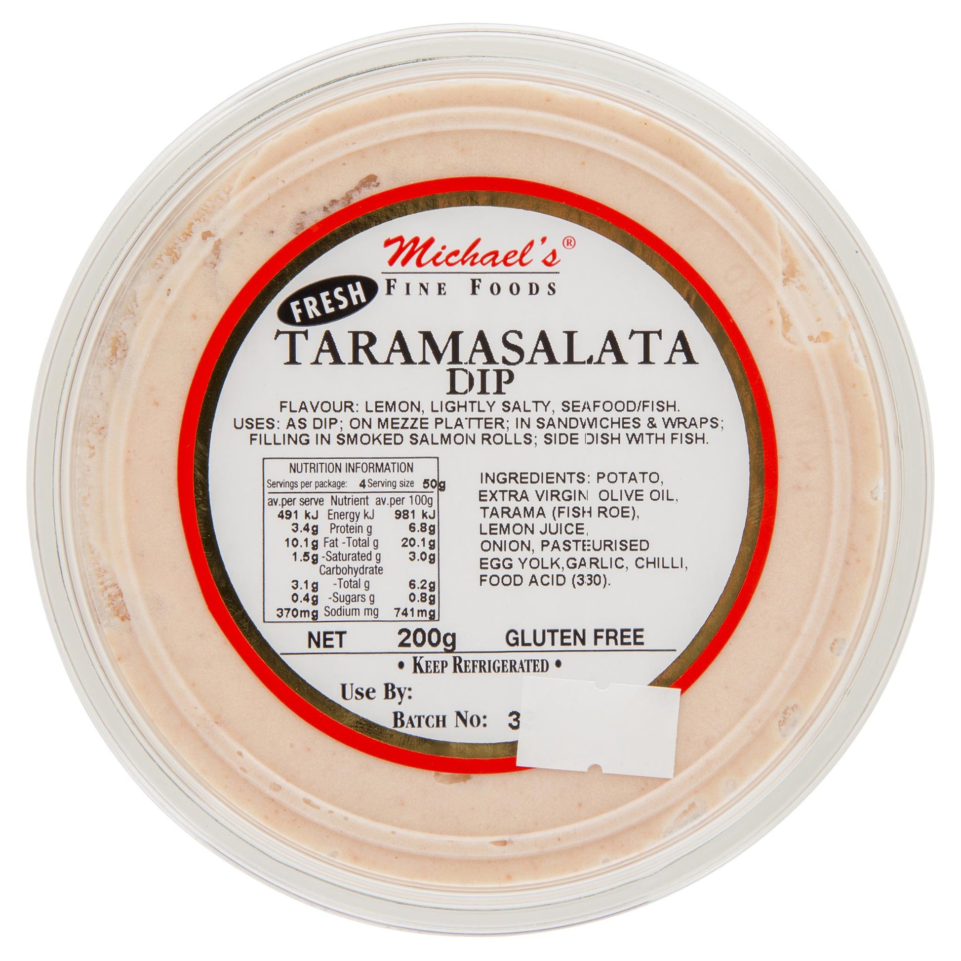 Michaels Fresh Taramasalata Dip 200g , Frdg1-Antipasti - HFM, Harris Farm Markets
 - 1