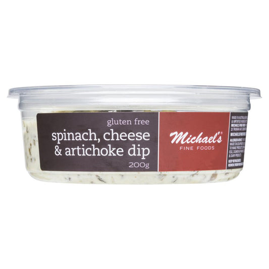Michael's Fine Foods Spinach, Cheese & Artichoke Dip 200g , Frdg1-Antipasti - HFM, Harris Farm Markets
 - 1