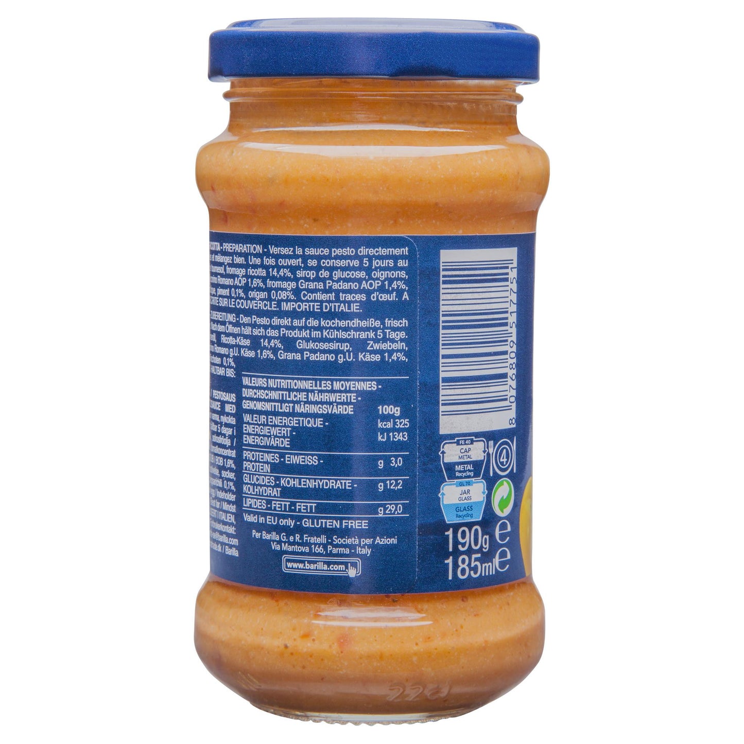 Barilla Pesto Calabrese 190g , Grocery-Pasta - HFM, Harris Farm Markets
 - 2