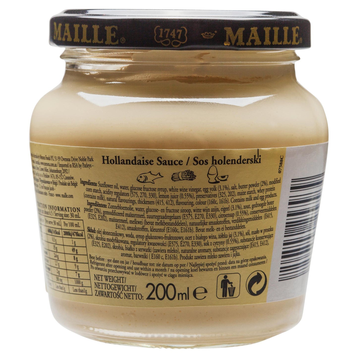 Maille Sauce Hollandaise 200ml , Grocery-Cooking - HFM, Harris Farm Markets
 - 2