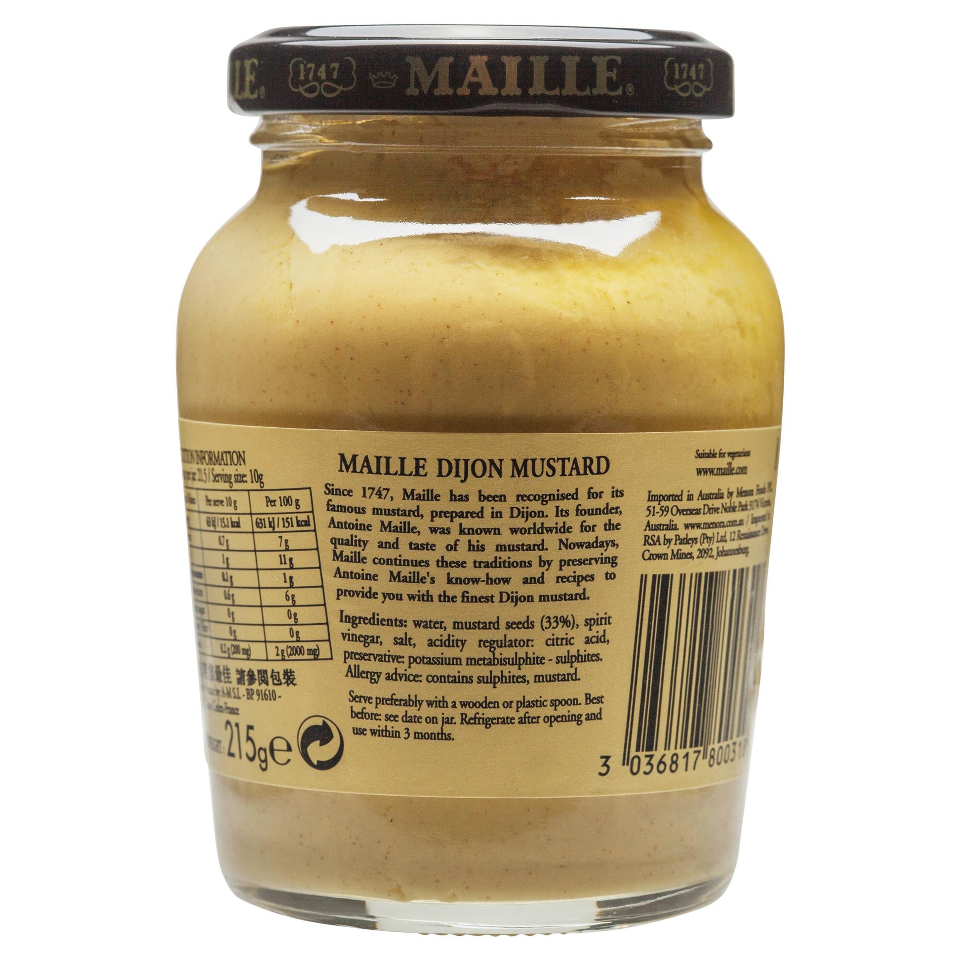 Maille Mustard Dijon 215g , Grocery-Oils - HFM, Harris Farm Markets
 - 2