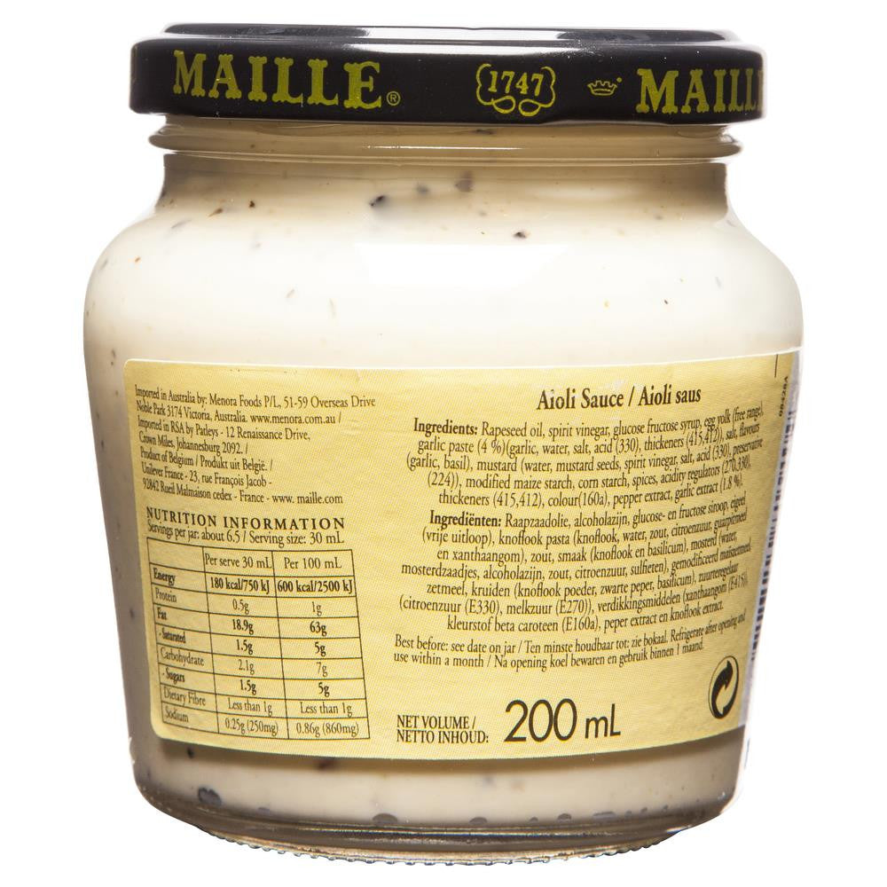 Maille Aioli 200ml , Grocery-Cooking - HFM, Harris Farm Markets
 - 2