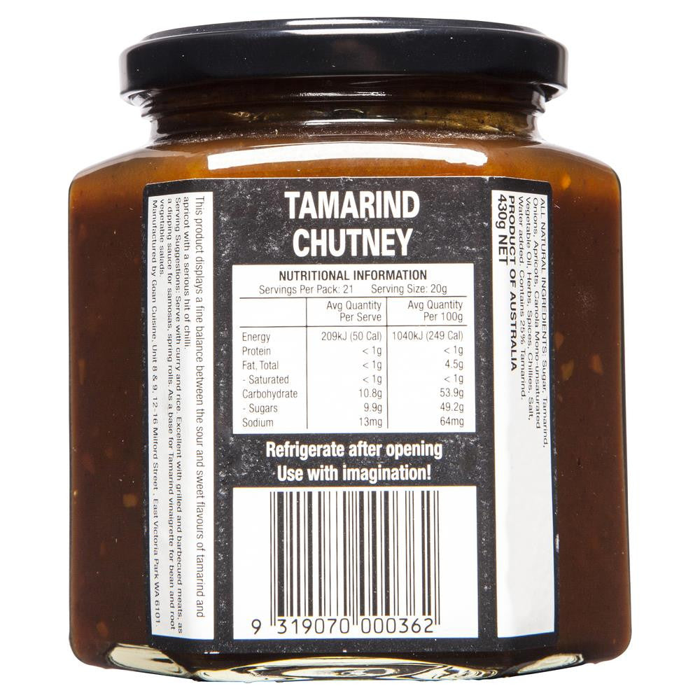 Goan Cuisine Tamarind Chutney 430g , Grocery-Condiments - HFM, Harris Farm Markets
 - 2