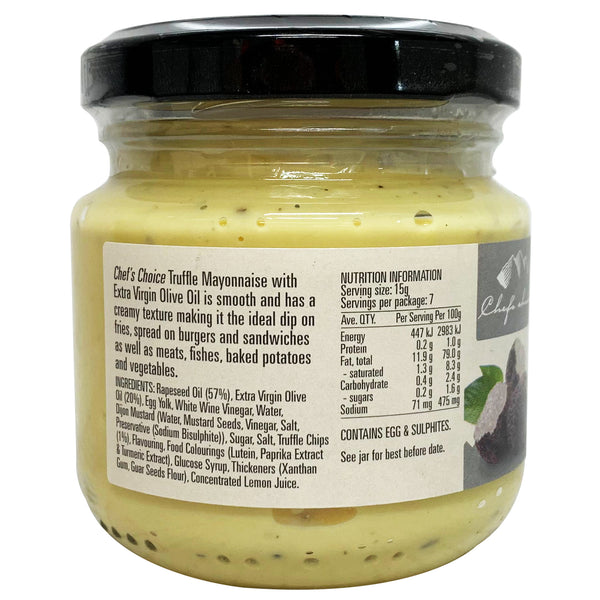 Chef's Choice Truffle Mayonnaise with Extra Virgin Olive Oil 115g