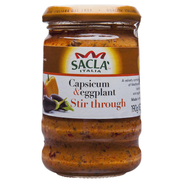 Sacla Pasta Sauce Capsicum & Eggplant 190g , Grocery-Pasta - HFM, Harris Farm Markets
 - 1