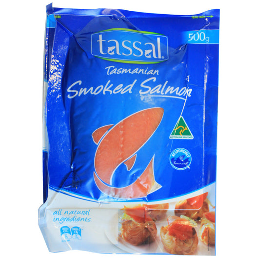 Salmon Tasmanian Smoked 500g Tassal , Frdg3-Seafood - HFM, Harris Farm Markets
 - 1