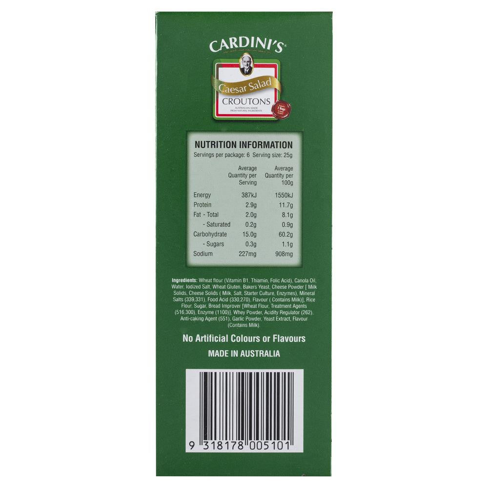 Cardinis Ceasar Salad Croutons 150g , Z-Bakery - HFM, Harris Farm Markets
 - 2