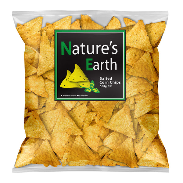 Nature's Earth Salted Corn Chips 500g | Harris Farm Online