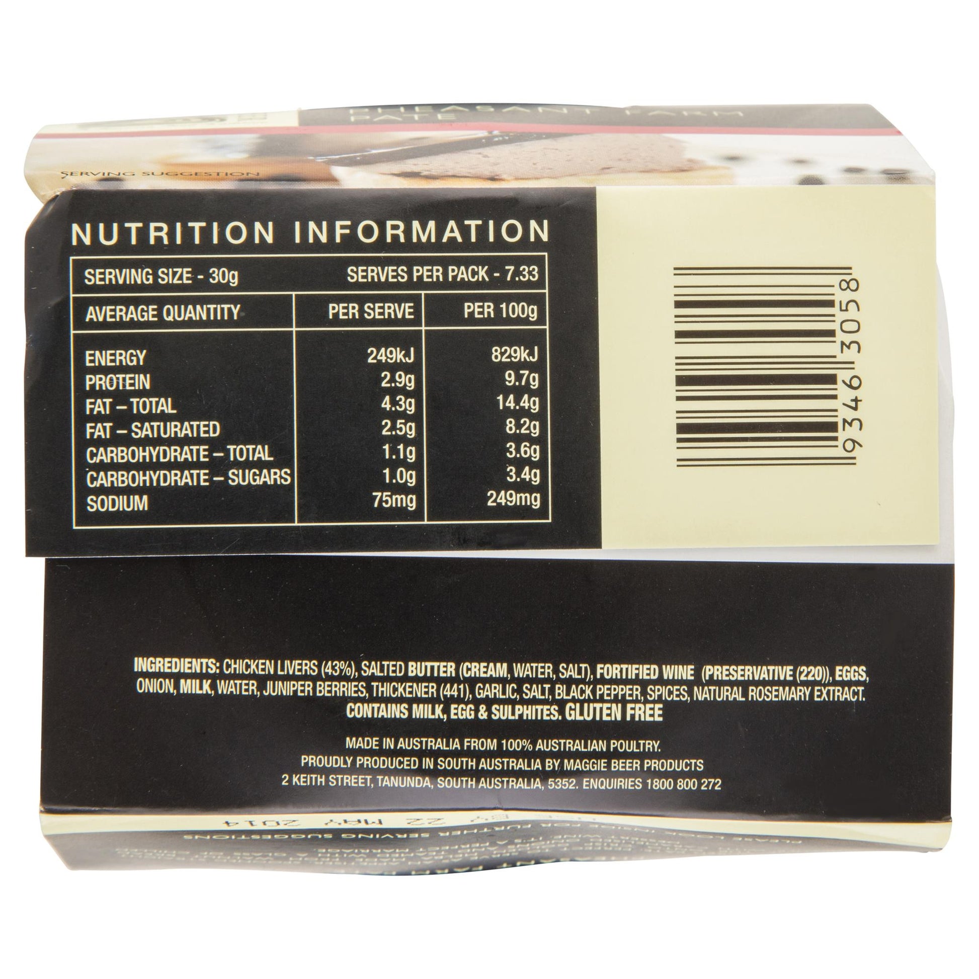 Maggie Beer Pate Pheasant Farm 220g , Frdg4-Deli - HFM, Harris Farm Markets
 - 2
