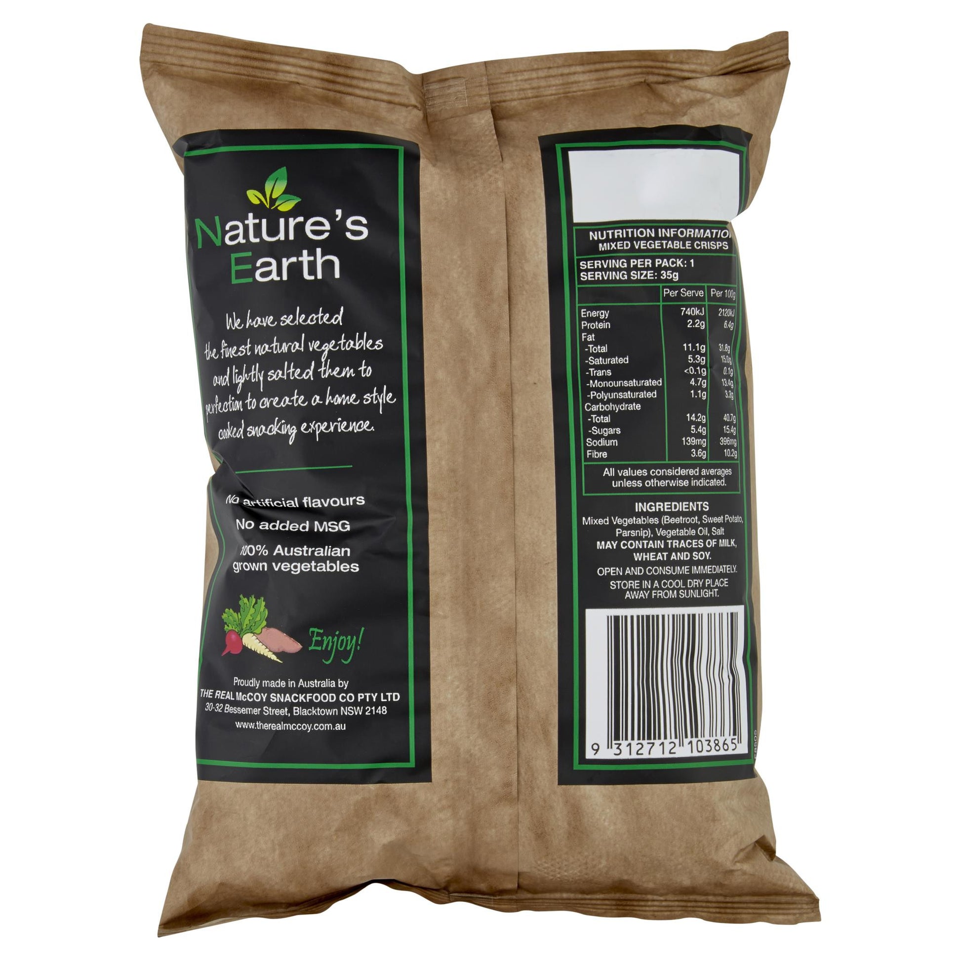 Nature's Earth Crisps Mixed Veg 35g , Grocery-Confection - HFM, Harris Farm Markets
 - 2