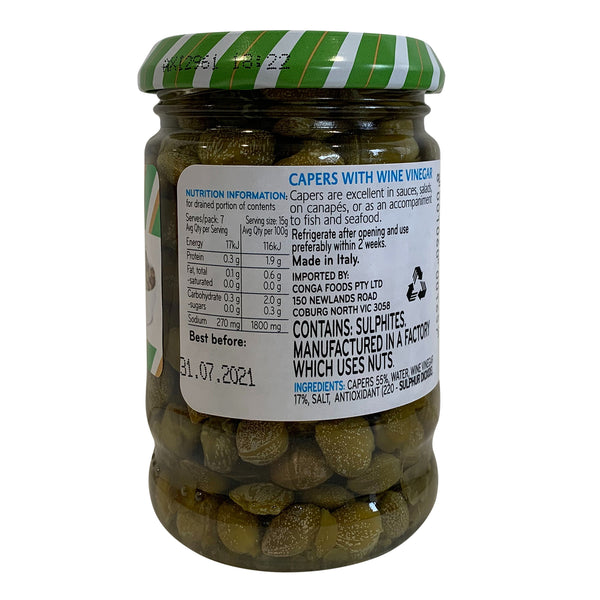 Sacla Capers with Wine Vinegar 200g