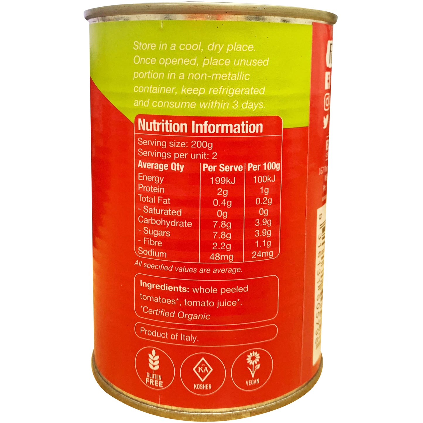 Absolute Organic - Whole Peeled Tomatoes (400g)