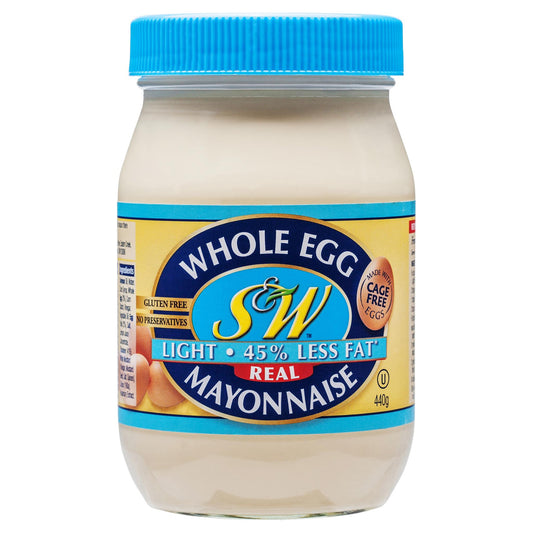 S&W Egg Mayo Light 440g , Grocery-Condiments - HFM, Harris Farm Markets
 - 1
