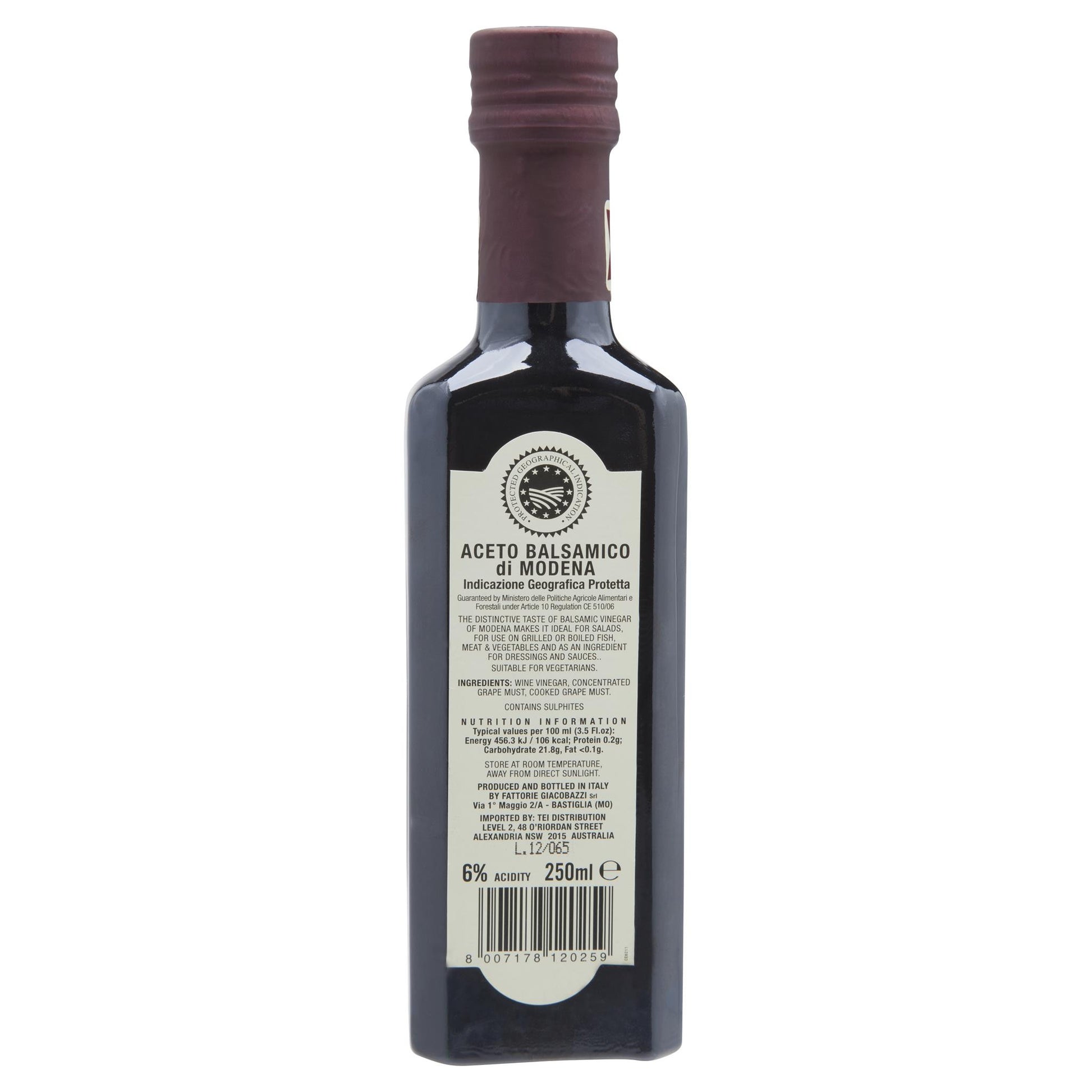 Fattorie Balsamic Vinega 250Ml 250ml , Grocery-Oils - HFM, Harris Farm Markets
 - 2