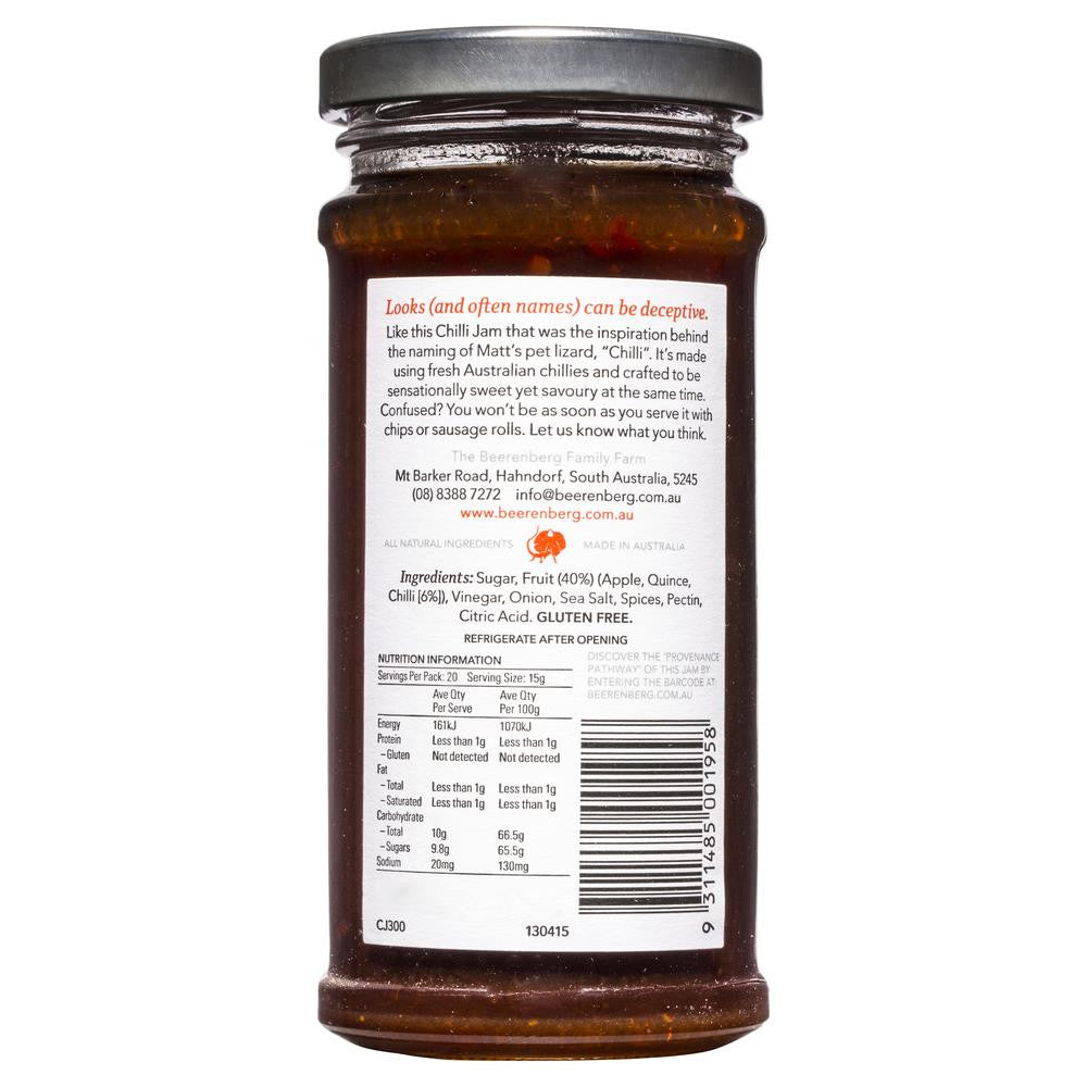 Beerenberg Chilli Jam G 300g , Grocery-Condiments - HFM, Harris Farm Markets
 - 2