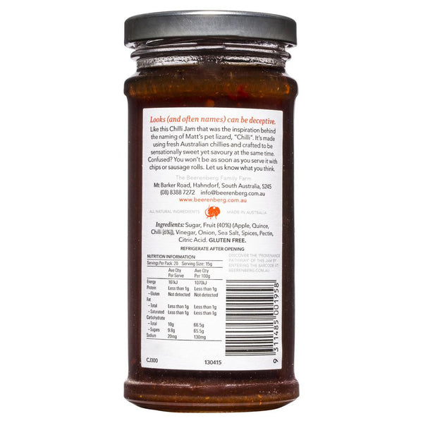 Beerenberg Chilli Jam G 300g , Grocery-Condiments - HFM, Harris Farm Markets
 - 2