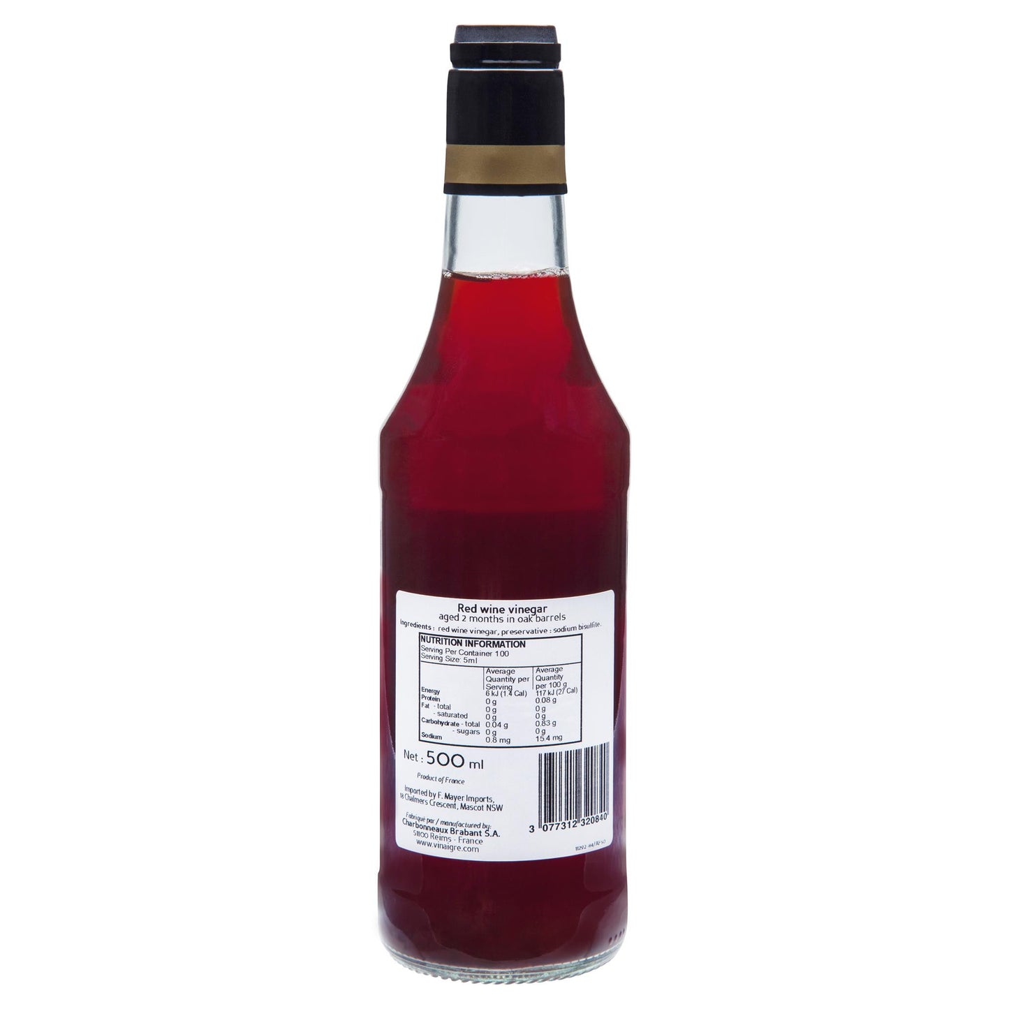 Beaufor Red Wine Vinegar 500ml , Grocery-Oils - HFM, Harris Farm Markets
 - 2