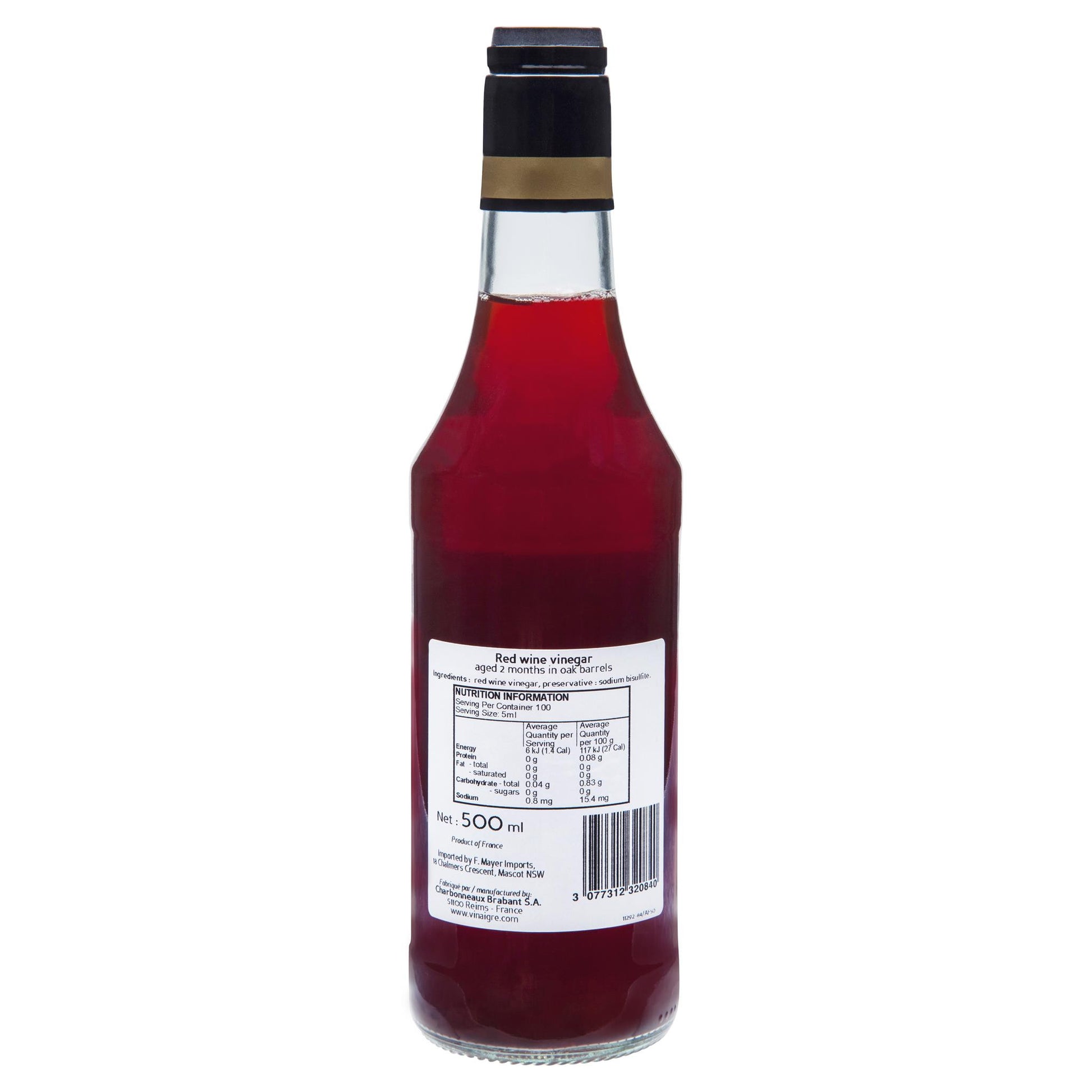 Beaufor Red Wine Vinegar 500ml , Grocery-Oils - HFM, Harris Farm Markets
 - 2