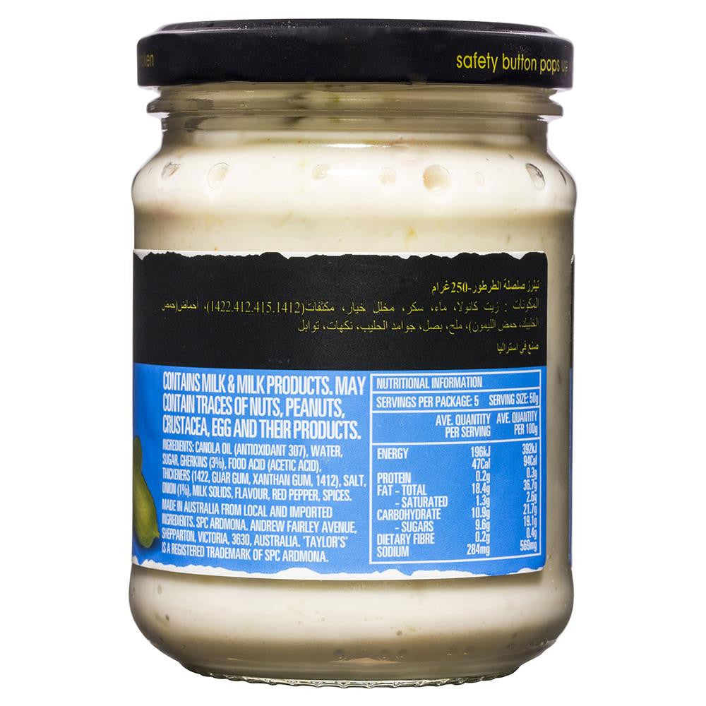 Taylors Tartare Sauce 250g , Grocery-Condiments - HFM, Harris Farm Markets
 - 2