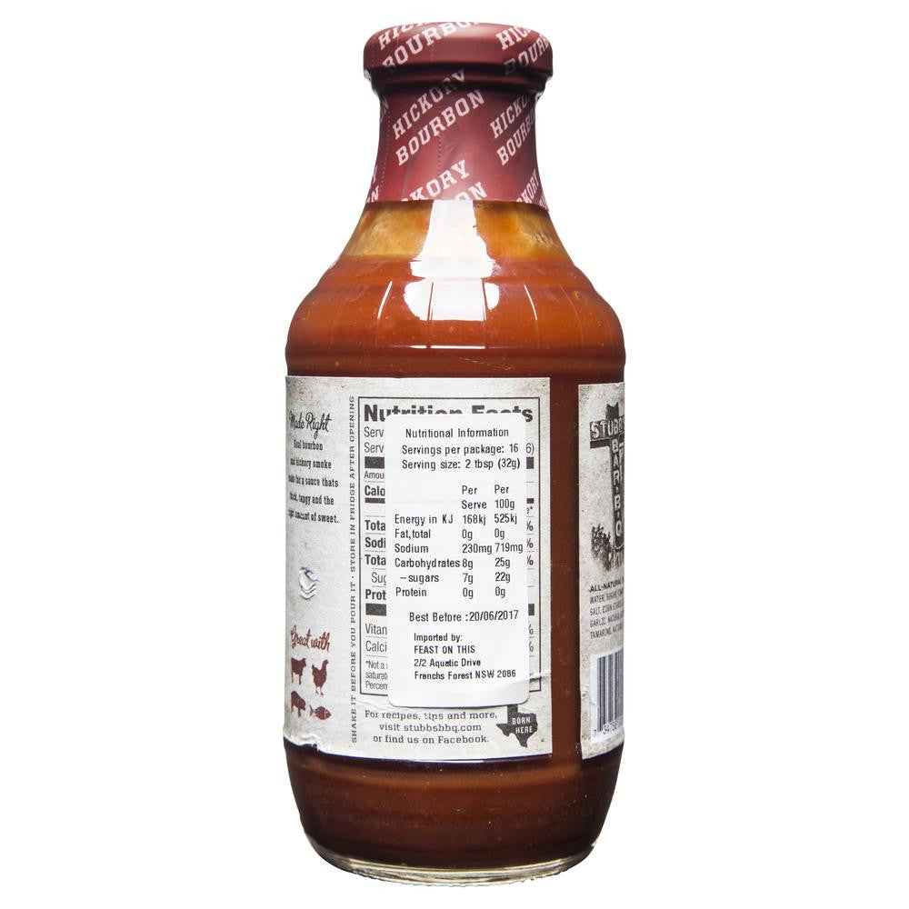 Stubbs Hickory Bourbon Bar B Q Sauce 510g , Grocery-Cooking - HFM, Harris Farm Markets
 - 2