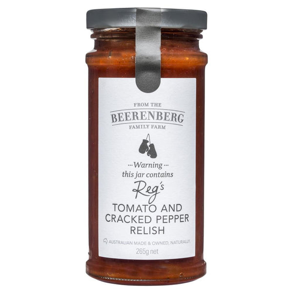 The Beerenberg Family Farm Reg's Tomato and Cracked Pepper Relish 265g , Grocery-Spreads - HFM, Harris Farm Markets
 - 1