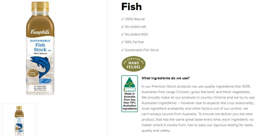 Campbells - Premium Stock - Fish (500mL)