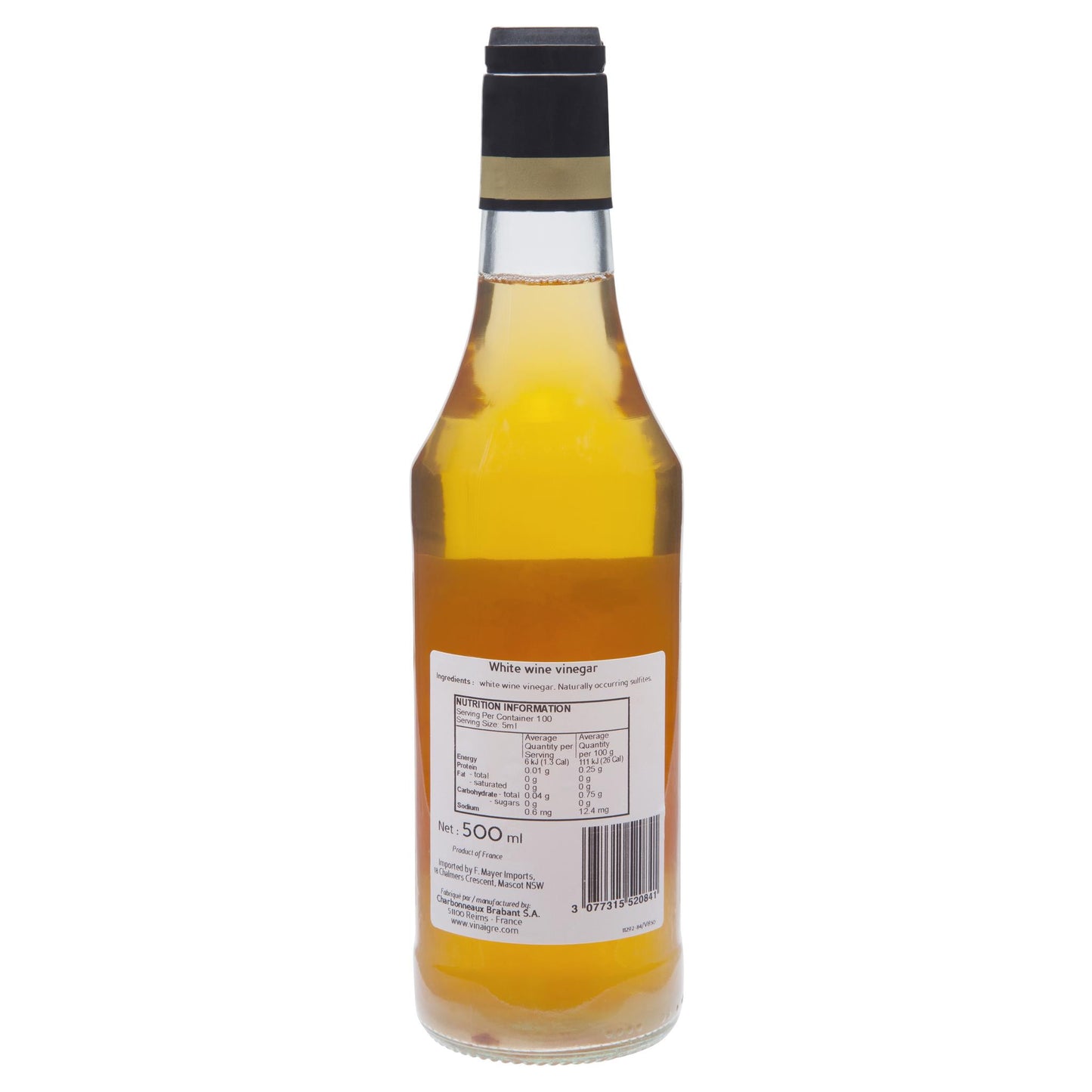 Beaufor White Wine Vinegar 500ml , Grocery-Oils - HFM, Harris Farm Markets
 - 2