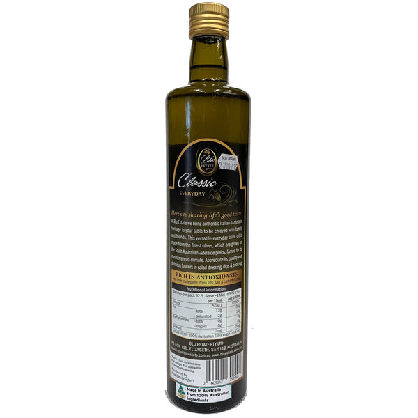 Blu Estate Extra Virgin Olive Oil Classic Everyday 750ml