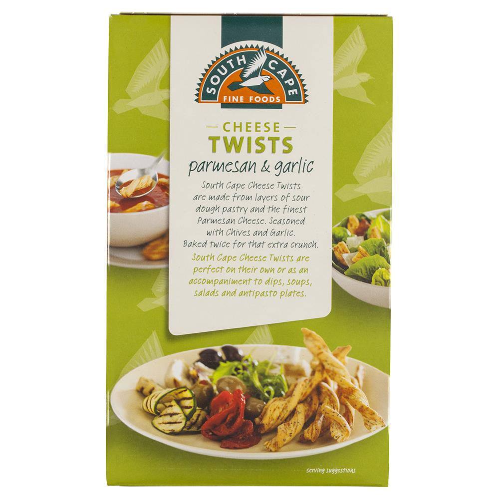 South Cape Cheese Twists- Parmesan & Garlic 100g , Grocery-Biscuits - HFM, Harris Farm Markets
 - 2