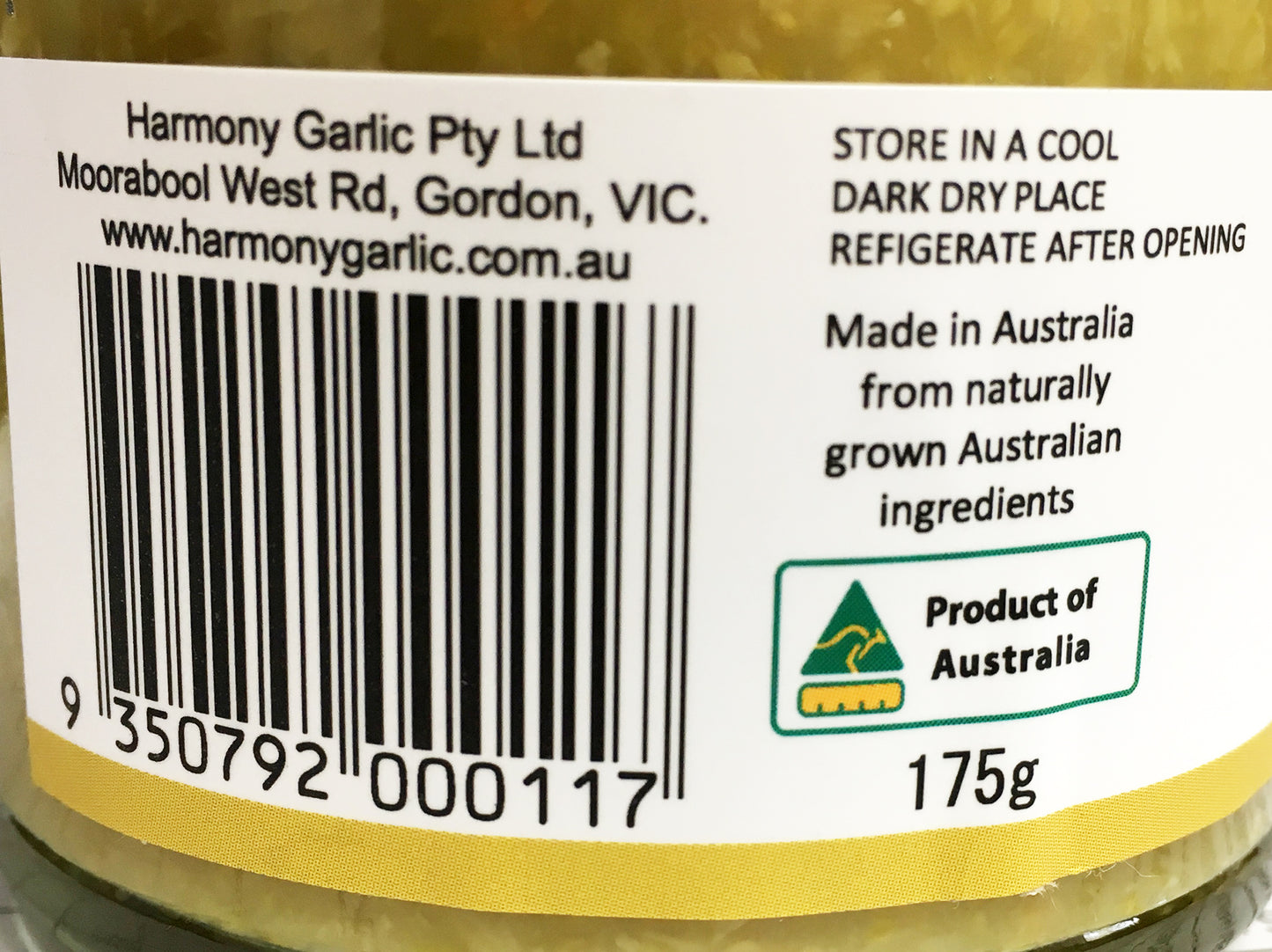 Harmony Garlic - Australian Garlic - Crush (175g)