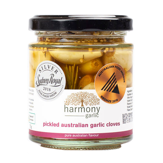 Harmony Garlic Pickled Australian Garlic Cloves 175g