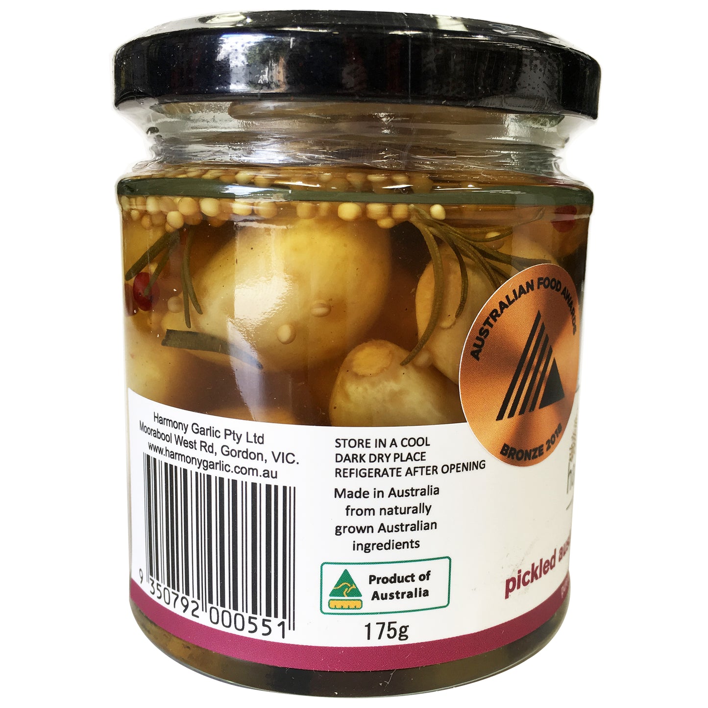Harmony Garlic Pickled Australian Garlic Cloves 175g