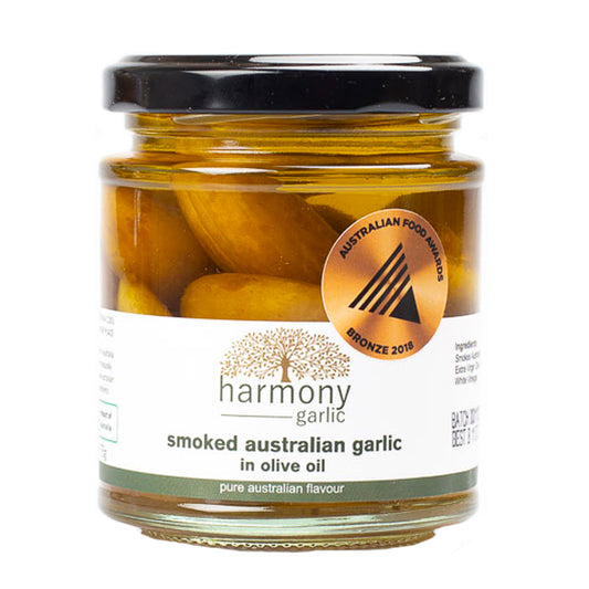 Harmony Garlic Smoked Australian Garlic in Olive Oil 175g