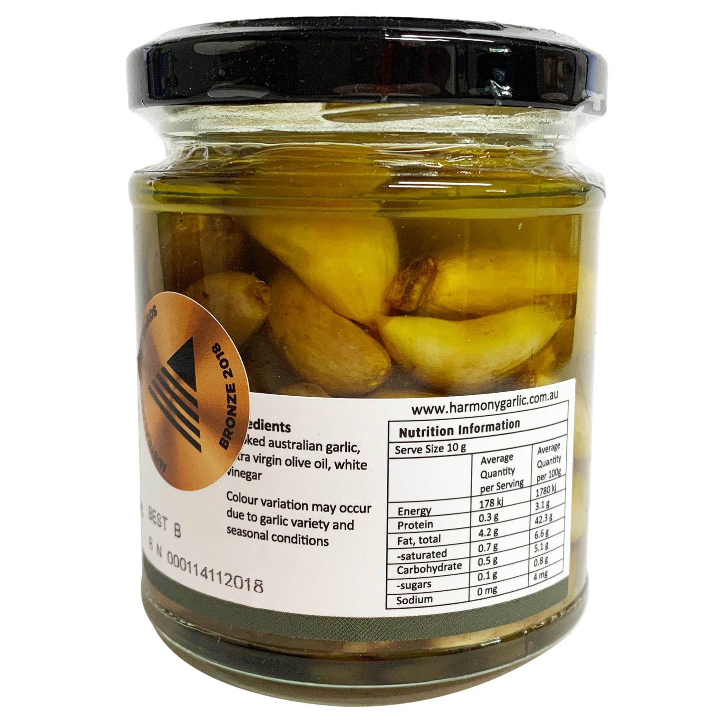 Harmony Garlic Smoked Australian Garlic in Olive Oil 175g