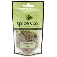 Spice and Co Pepper White Whole 55g