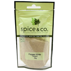 Spice and Co Pepper White Ground 55g