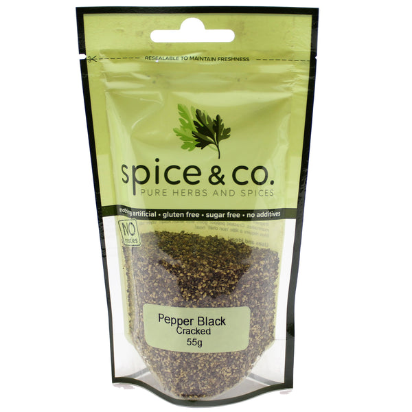 Spice and Co Pepper Black Cracked 55g