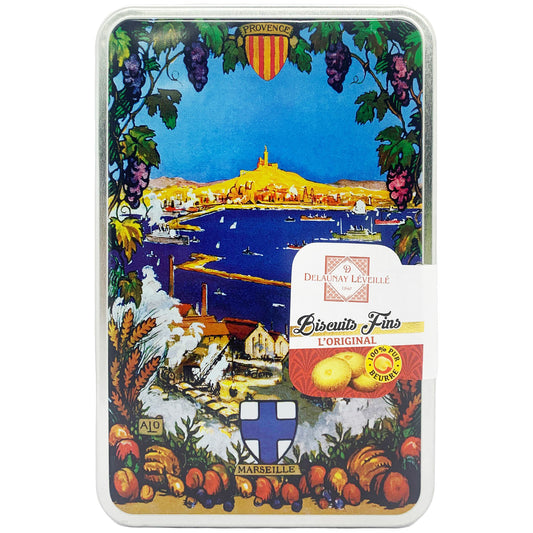 DeLaunay Leveille Biscuits Fins Marseille Tin | Harris Farm Online