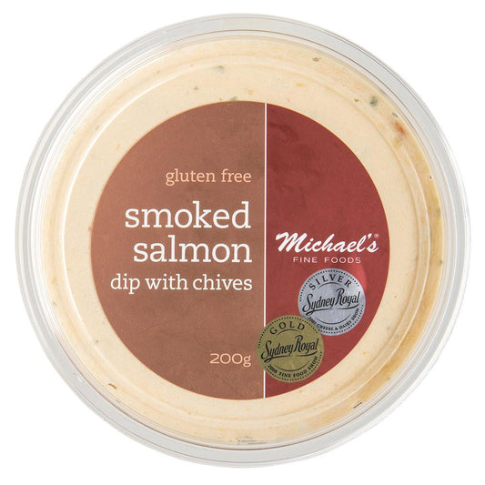 Michaels Fine Foods Smoked Salmon Dip Chives 200g , Frdg1-Antipasti - HFM, Harris Farm Markets
 - 1