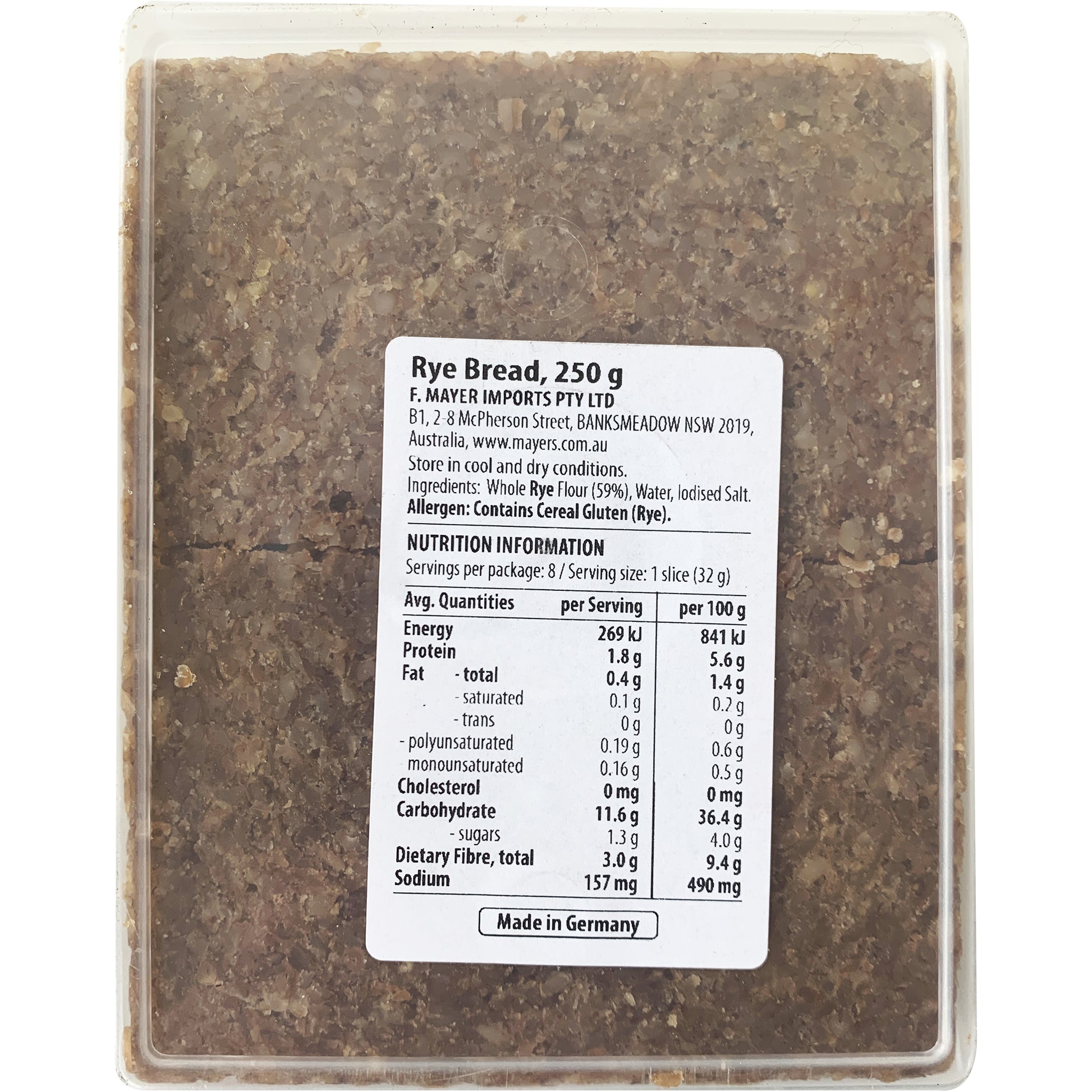 Delba - Rye Bread - Whole Grain | Harris Farm Online